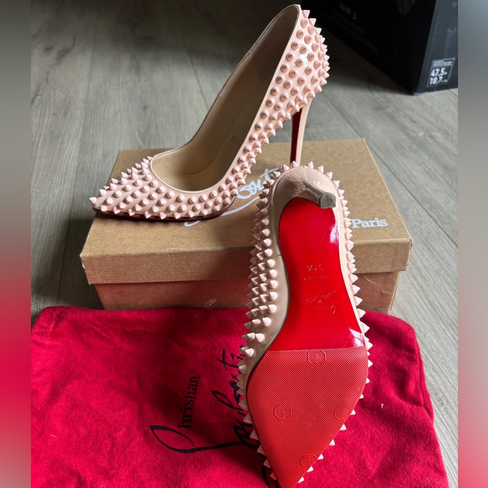 Christian Louboutin Blush Pink Studded Heels